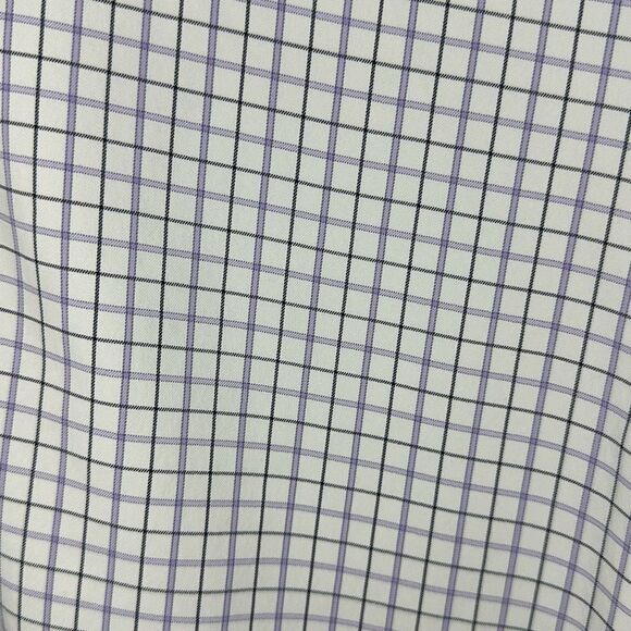 Peter Millar Summer Comfort Mens Long Sleeve Purple Gray Checkered size L Large - Picture 3 of 9